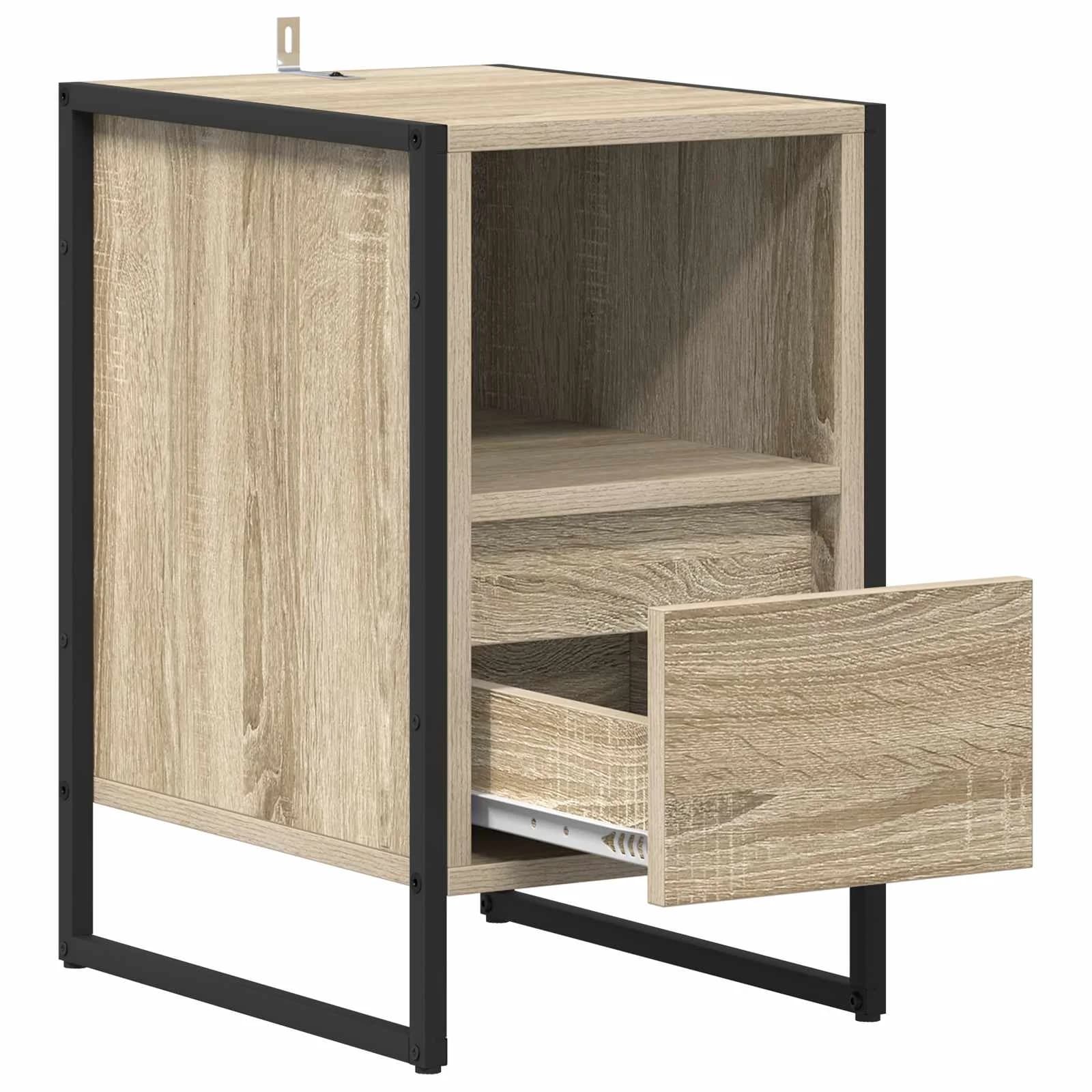 Nočna omarica 2 kos Sonoma 39,5 x 30 x 50 cm Inženirski les - slika 6