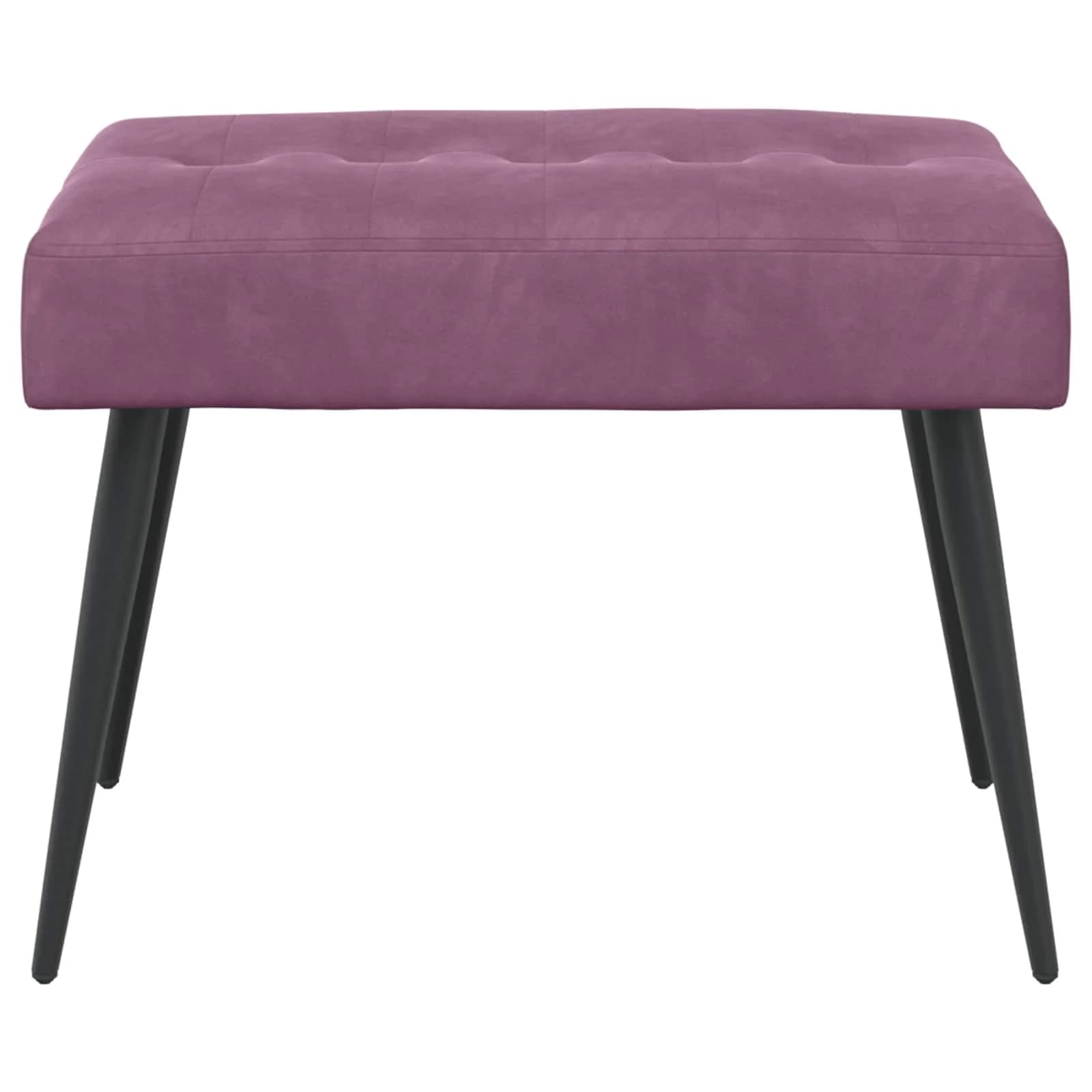 Klop s gumbnim oblazinjenjem Vijolična 60 x 40 x 45 cm Žamet - slika 5