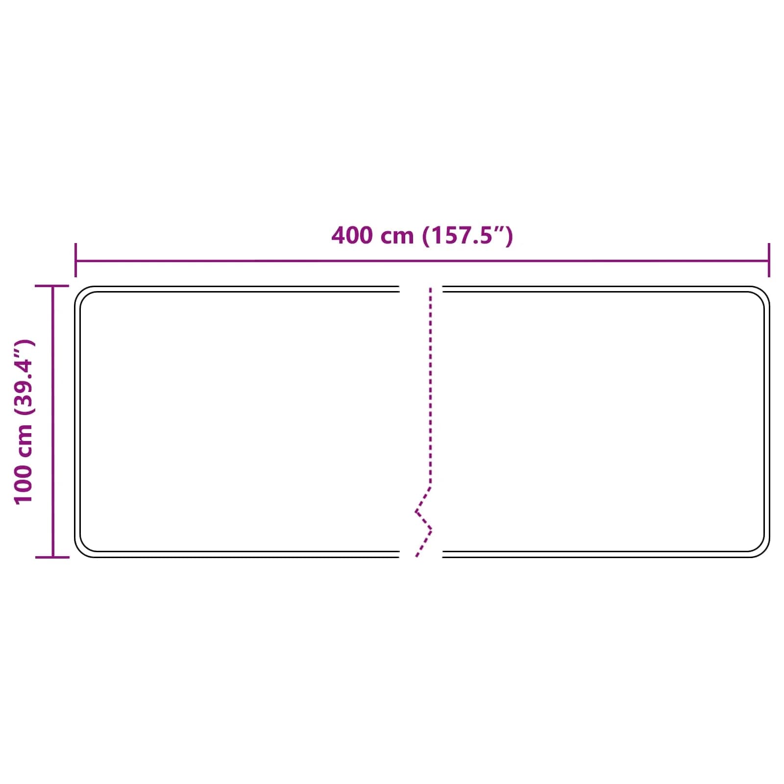 Preproga runner MARSA Črna 100 x 400 cm Poliester in PVC - slika 7