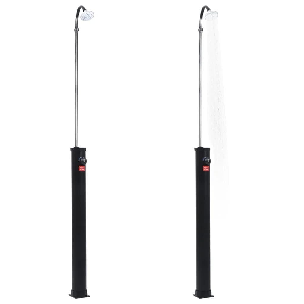 Vrtni solarni tuš črn 215 cm 8 L - slika 3