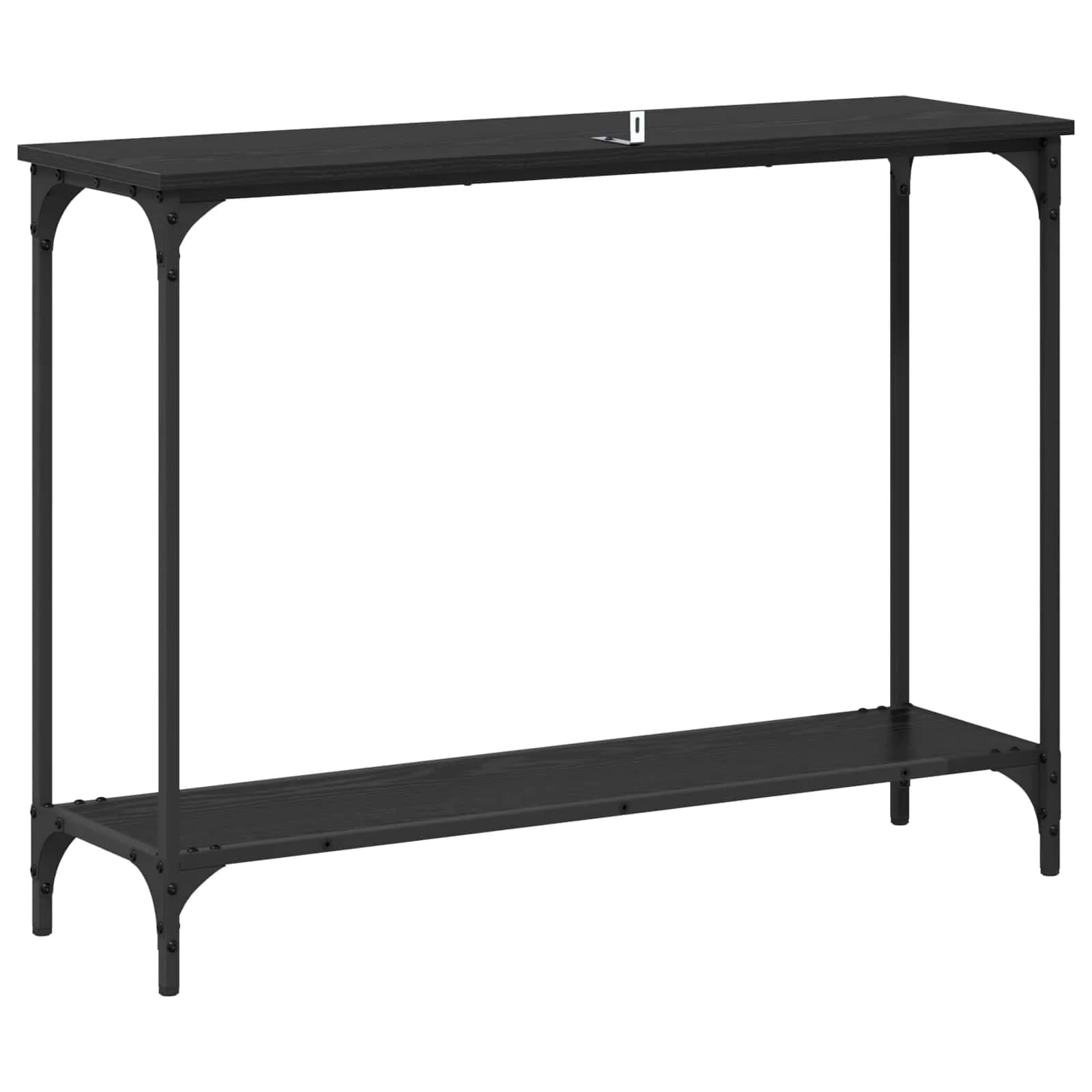 Konzolna miza Črni hrast 101 x 30.5 x 75 cm Inženirski les - slika 7