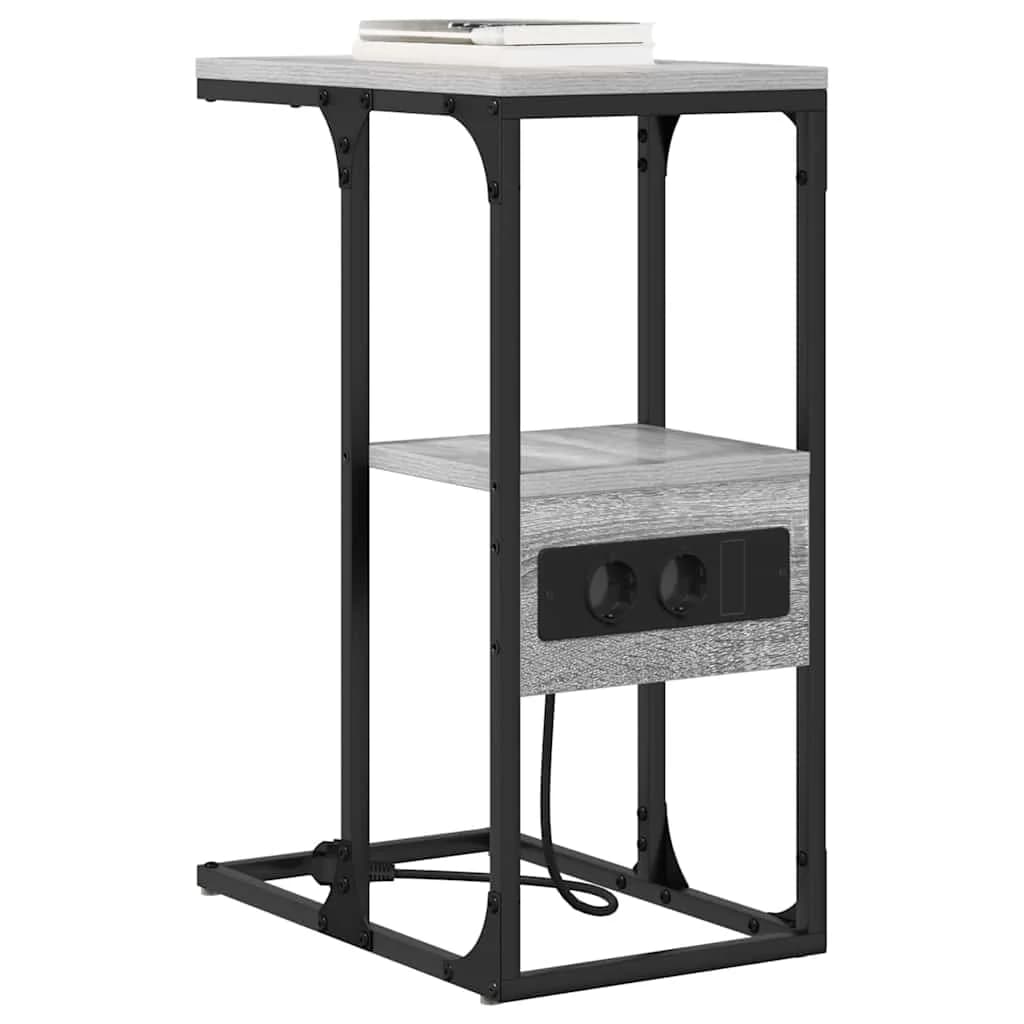 Nočna omarica Siva Sonoma 41,5 x 26 x 60,5 cm Inženirski les - slika 3