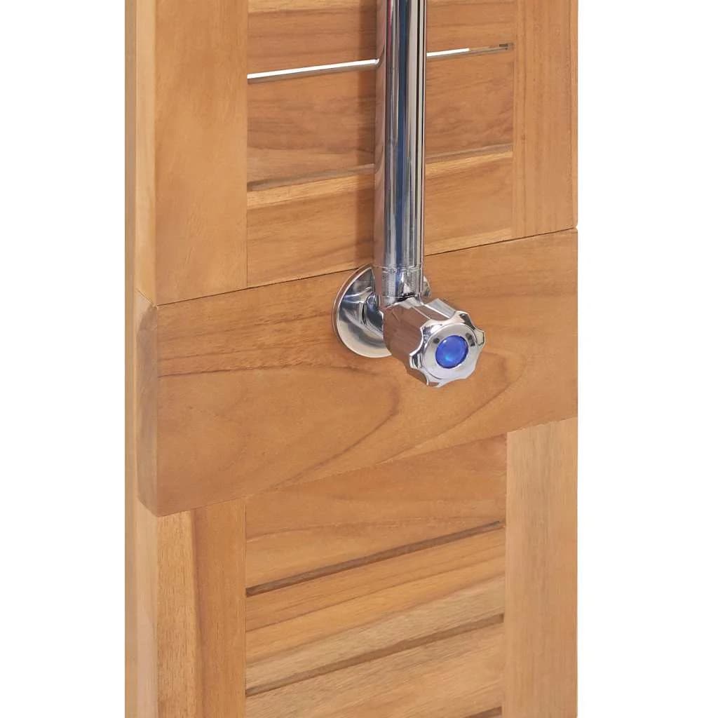 Vrtni tuš iz trdne tikovine 70x75x204 cm - slika 7