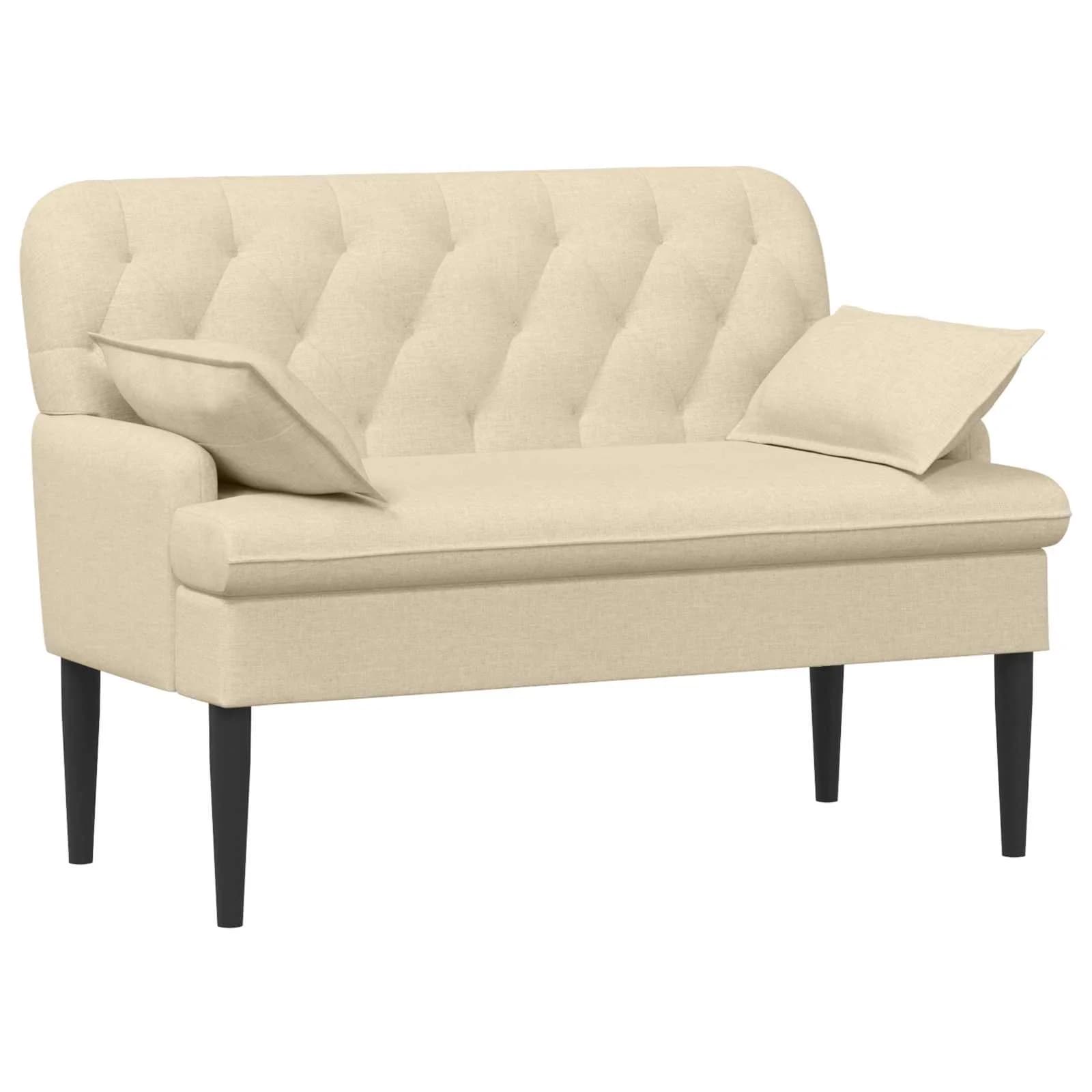 Dvojnica s gumbi Krem 111 x 68 x 80 cm Blago - slika 2