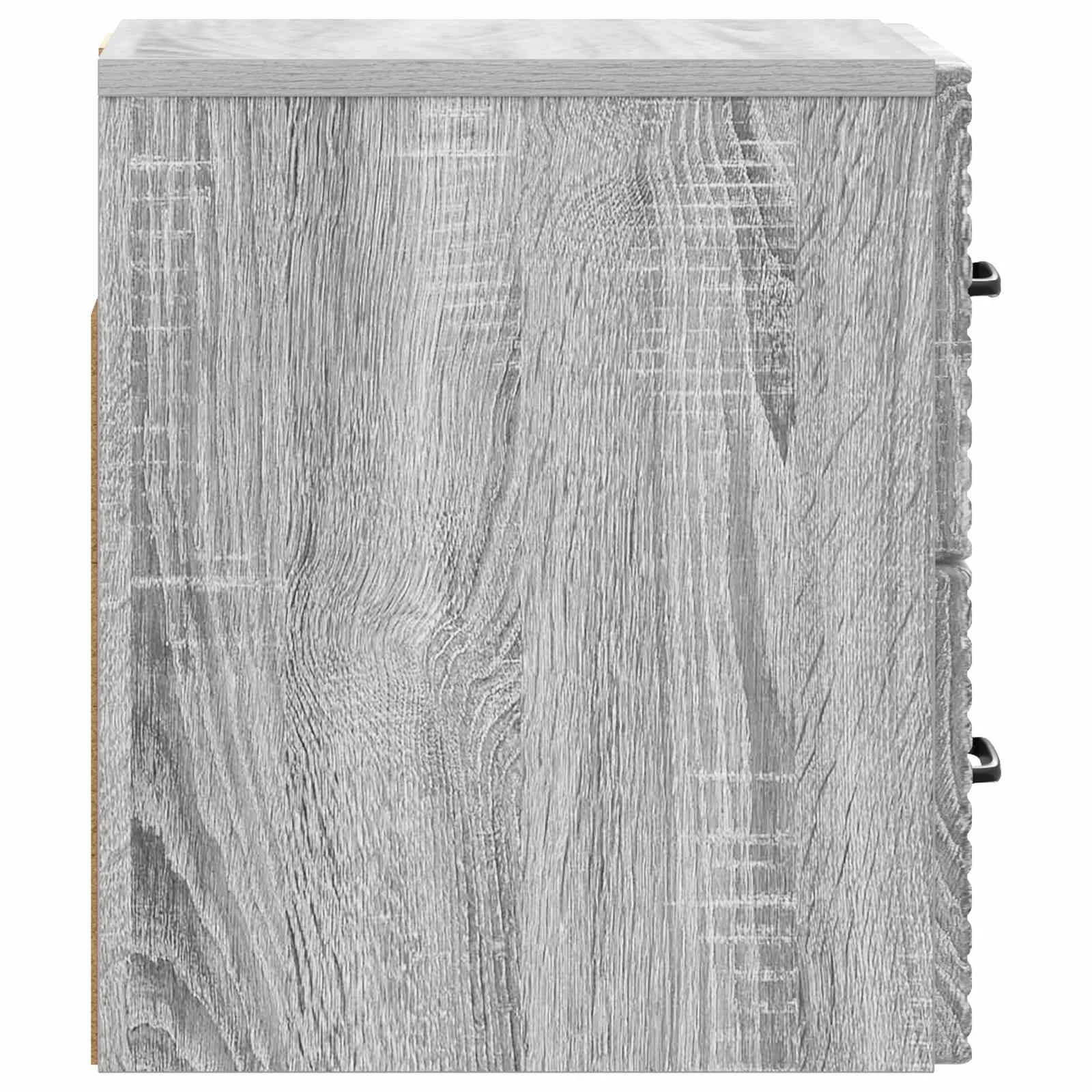 Stenski nočni omarici s predalom Siva Sonoma 34,5 x 33 x 40 cm - slika 6