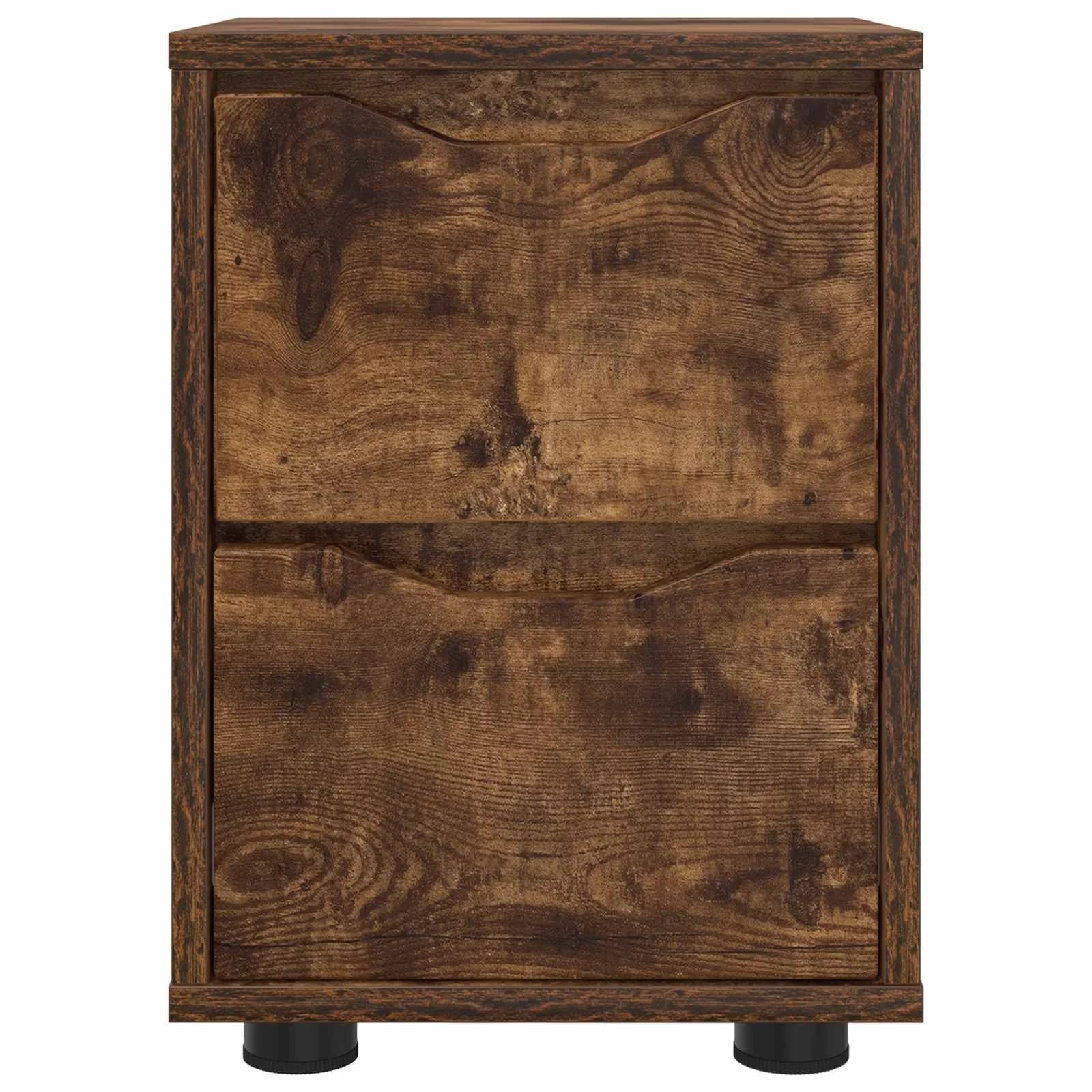Posteljne mize 2 kos Dimljeni oreh 30,5 x 30 x 43 cm - slika 5