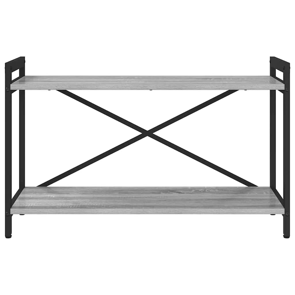 Knjižna polica 80 x 30 x 50 cm Inženirski les Siva sonoma - slika 5