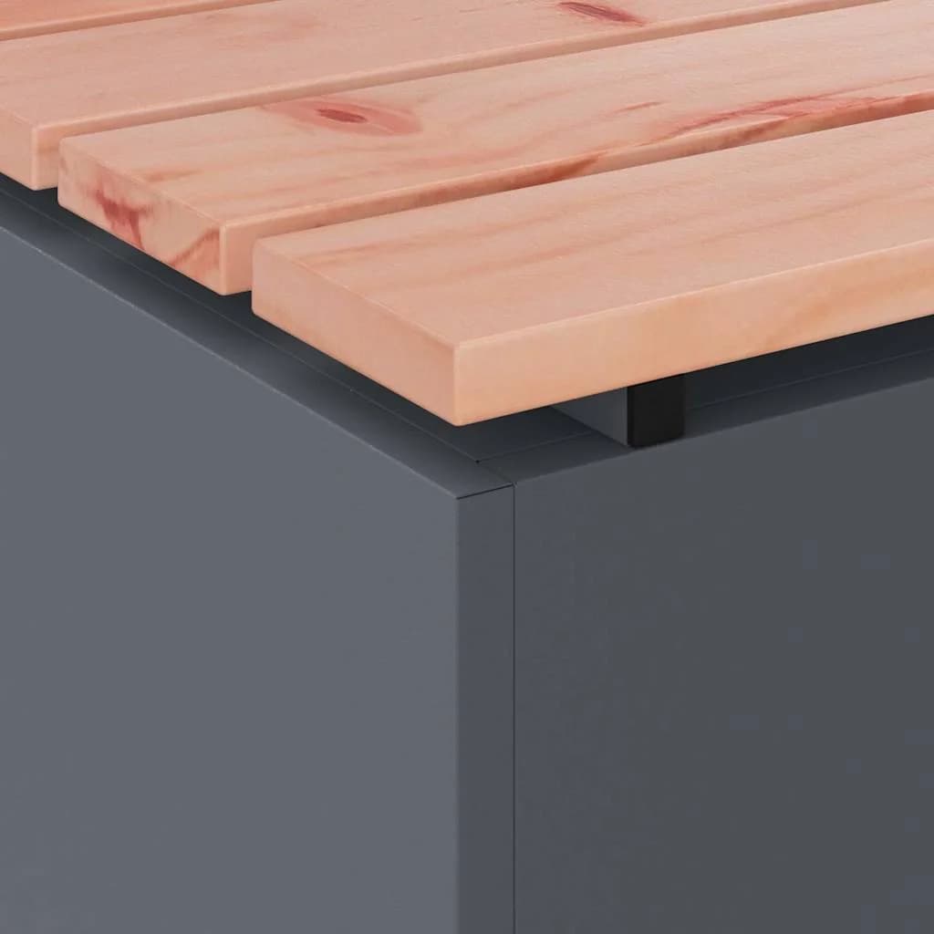 Vrtna klop Antracit 40 x 40 x 43 cm Jeklo - slika 7