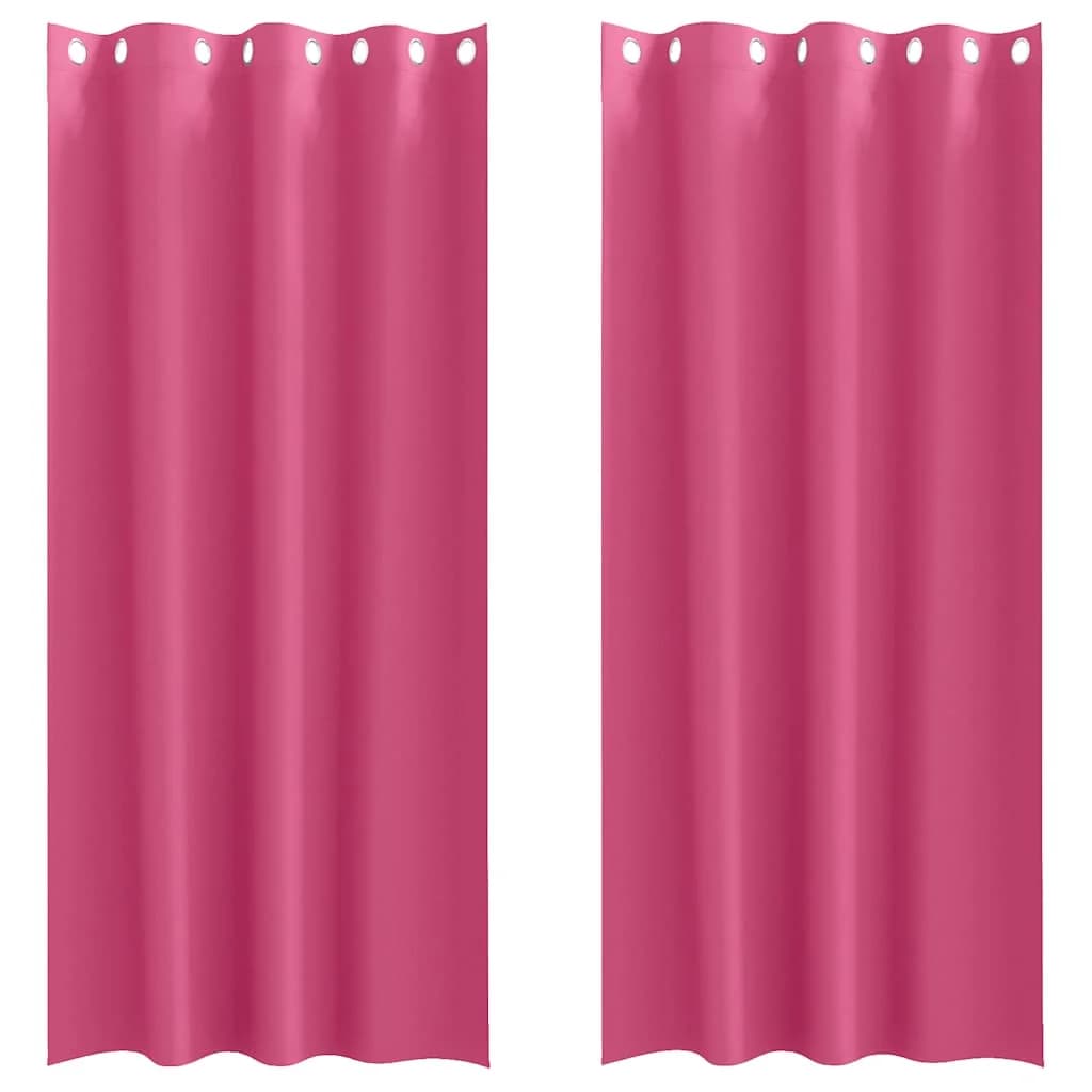 Zavese za zatemnitev z obroči 2 kos Svetlo roza 260 x 140 cm - slika 2