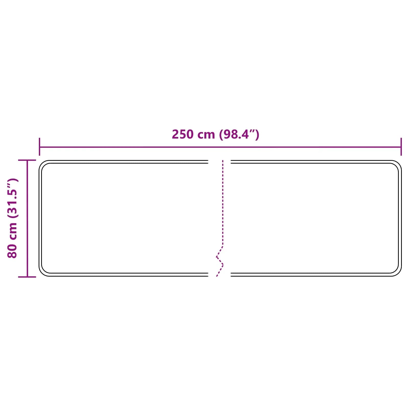 Preproga runner MARSA Antracit 80 x 250 cm Poliester in PVC - slika 7