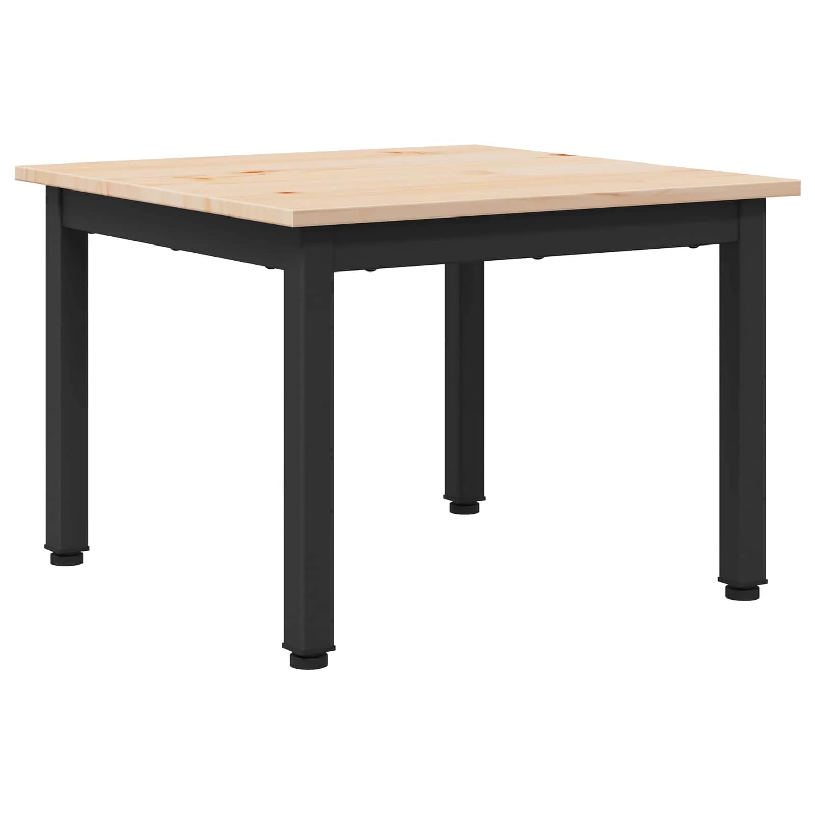 Klubska miza Naravna 50 x 50 x 36 cm Masivno borovo les - slika 2