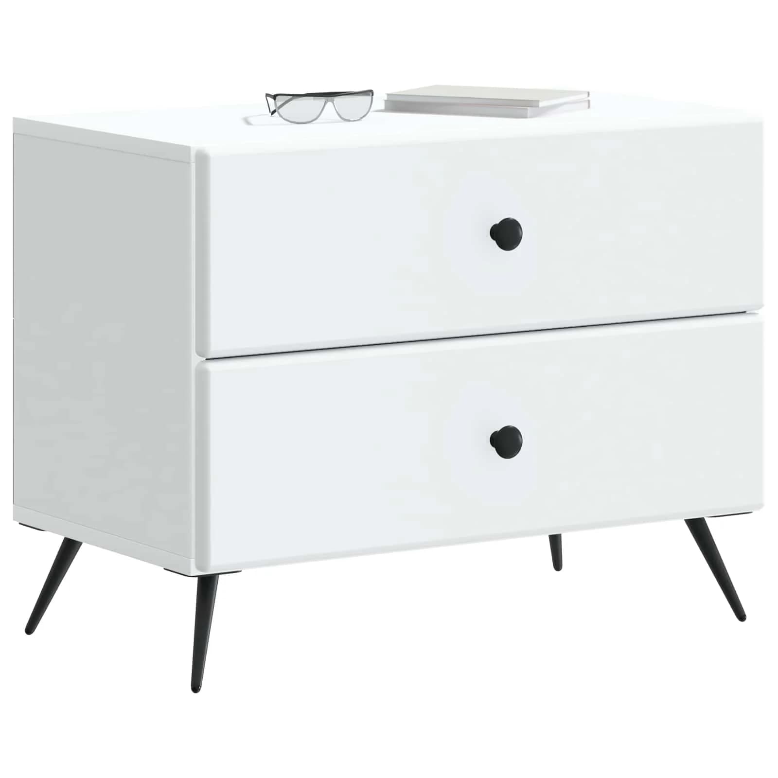 Nočna omarica Bela 62 x 34,5 x 47,5 cm Inženirski les - slika 3