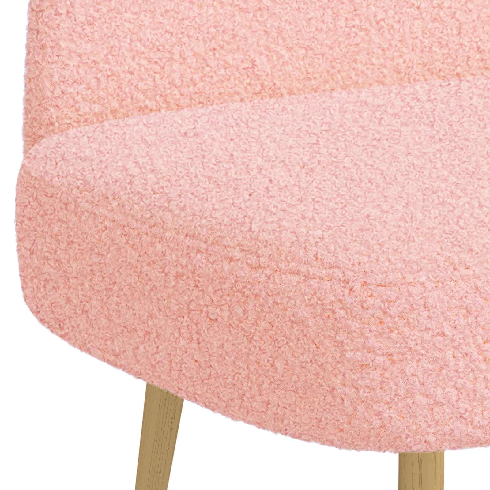 Oblazinjena klop z naslonom Roza 110 x 60 x 76 cm Bouclé - slika 5