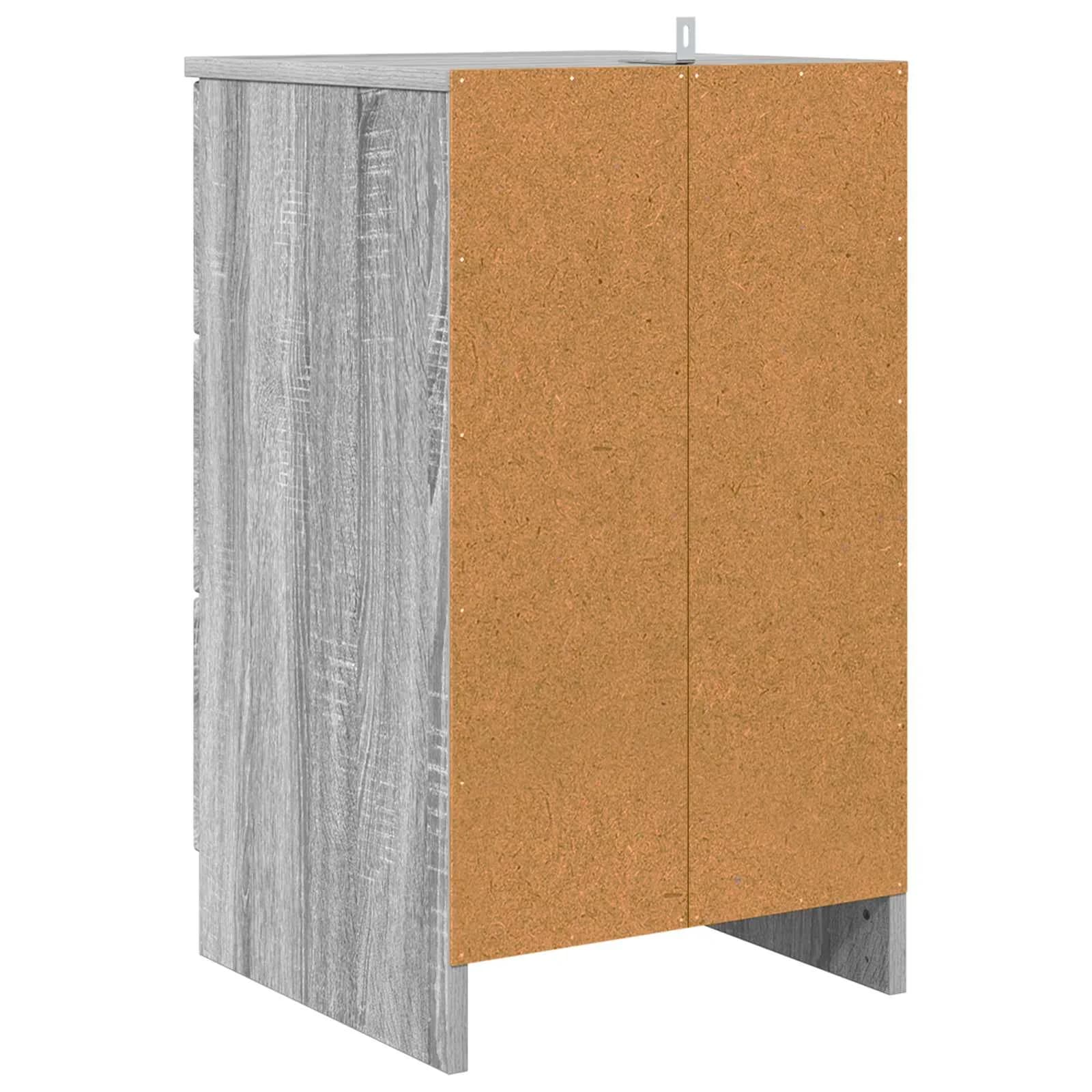 Nočna omarica Siva sonoma 38 x 38 x 66 cm Inženirski les - slika 8