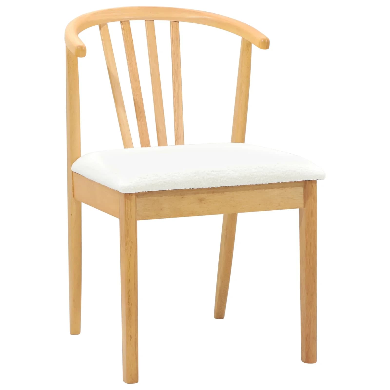 Jedilni stol 2 kos Trda guma Naravna in bela 51 x 61 x 80,5 cm - slika 4