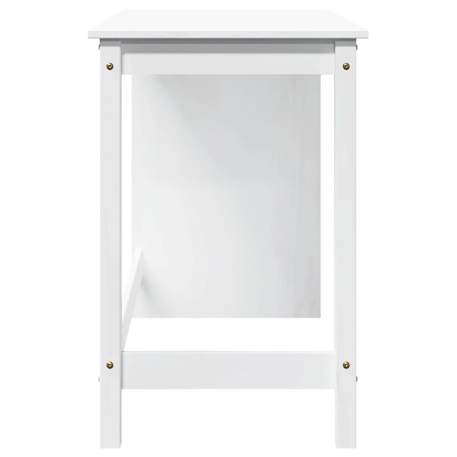 Miza Bela 112 x 50 x 75 cm Masivno borovo les - slika 5