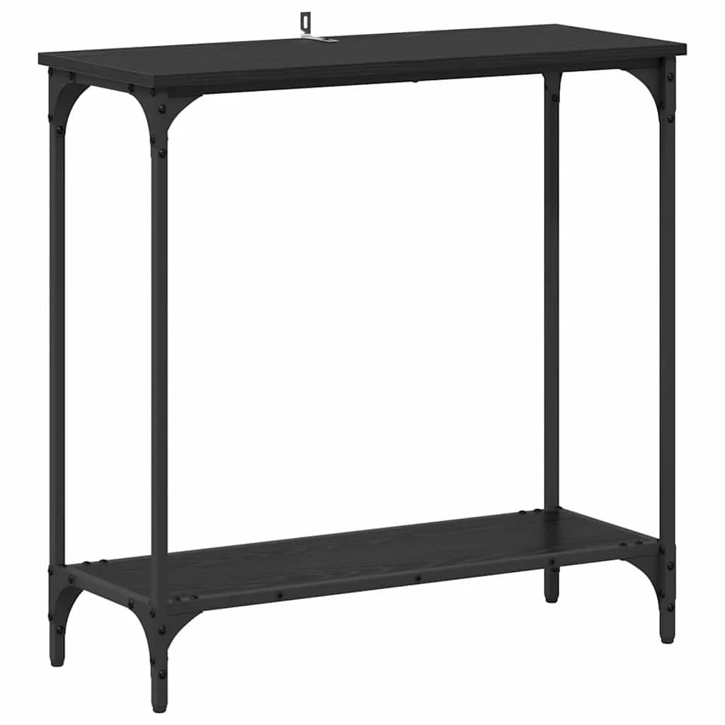 Konzolna miza Črni hrast 75 x 30.5 x 75 cm Inženirski les - slika 2