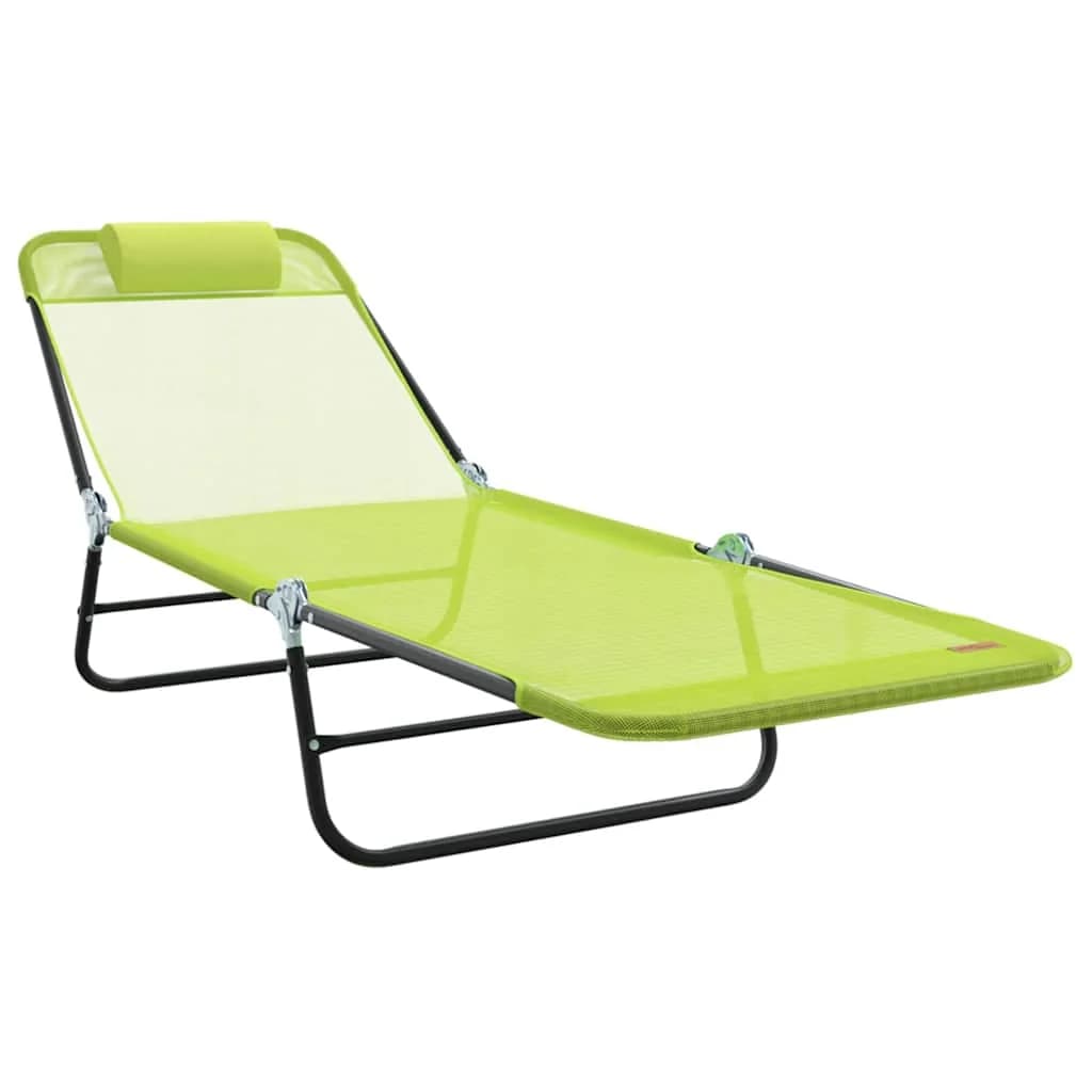 Zložljiv ležalnik Zelena 182 x 55 x 85,5 cm Tekstil - slika 2