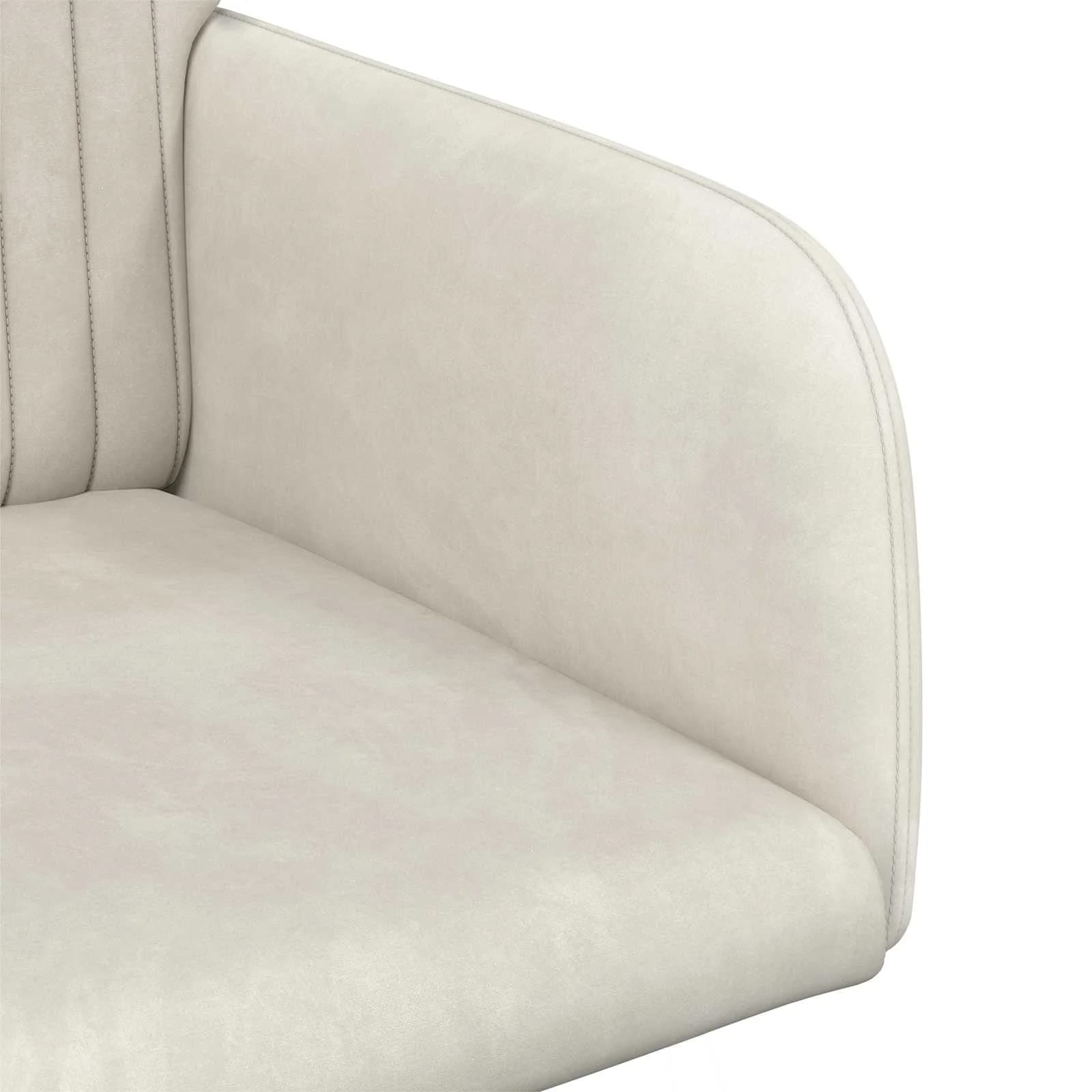 Jedilni stoli 2 kos Žamet Krem 55 x 50 x 84 cm - slika 6
