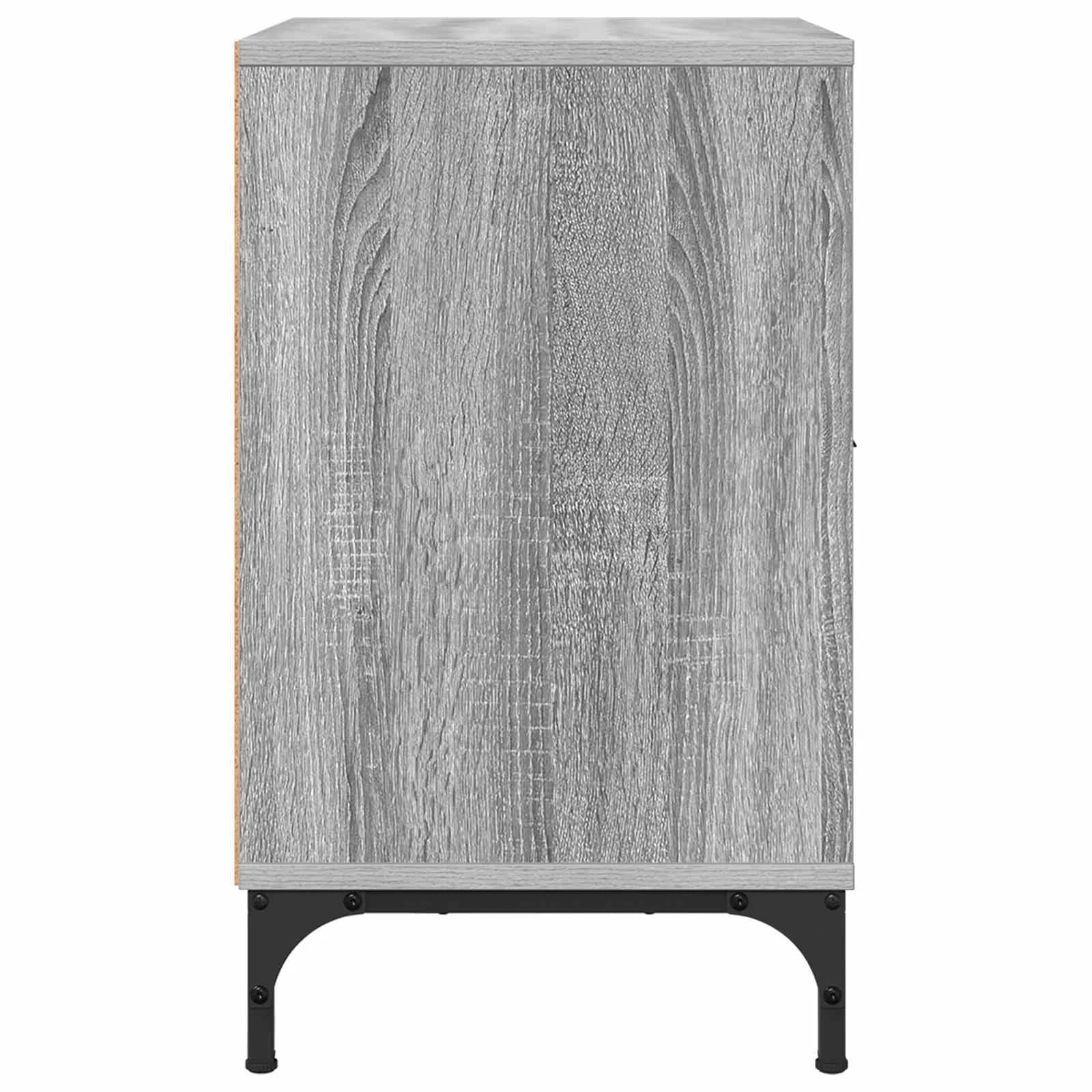 Nočna omarica 2 kos Siva sonoma 49 x 36 x 61 cm Inženirski les - slika 7