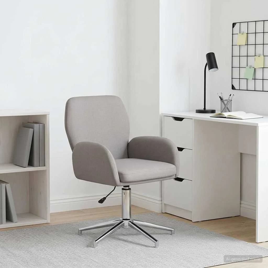 vrtljiva pisarniška stol 54 x 58 x 90 cm Taupe Blago