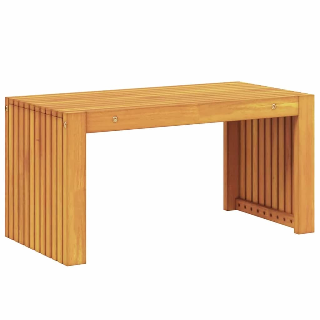 Stranska miza Olje naravno 70 x 35 x 35 cm Masiven les akacije - slika 2