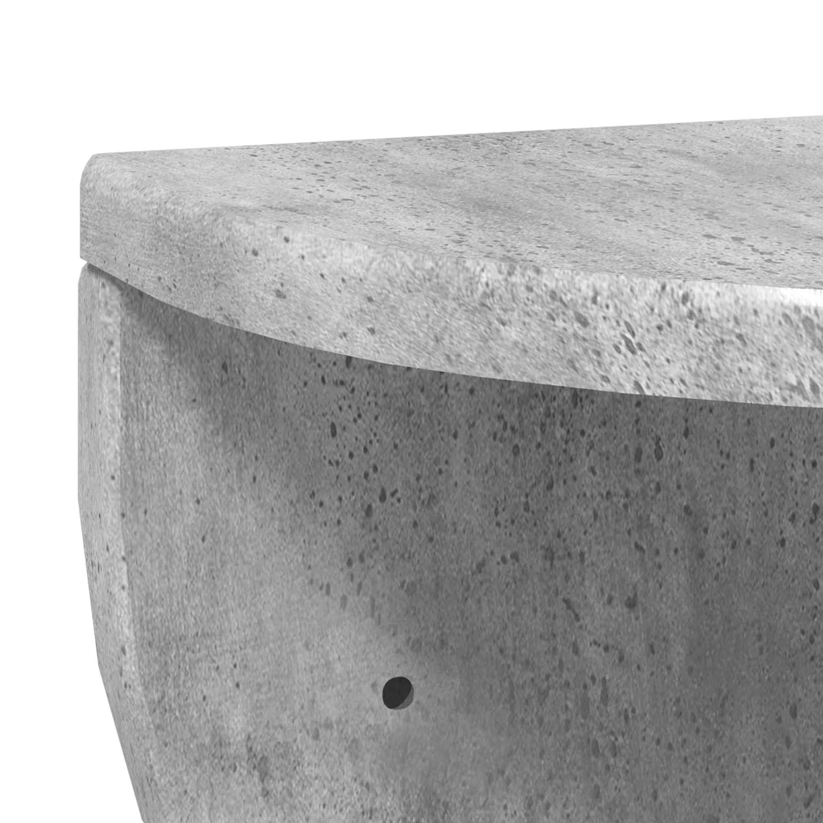 Stenska polica Montaža za steno Betonsko siva 38 x 19 x 19 cm - slika 8