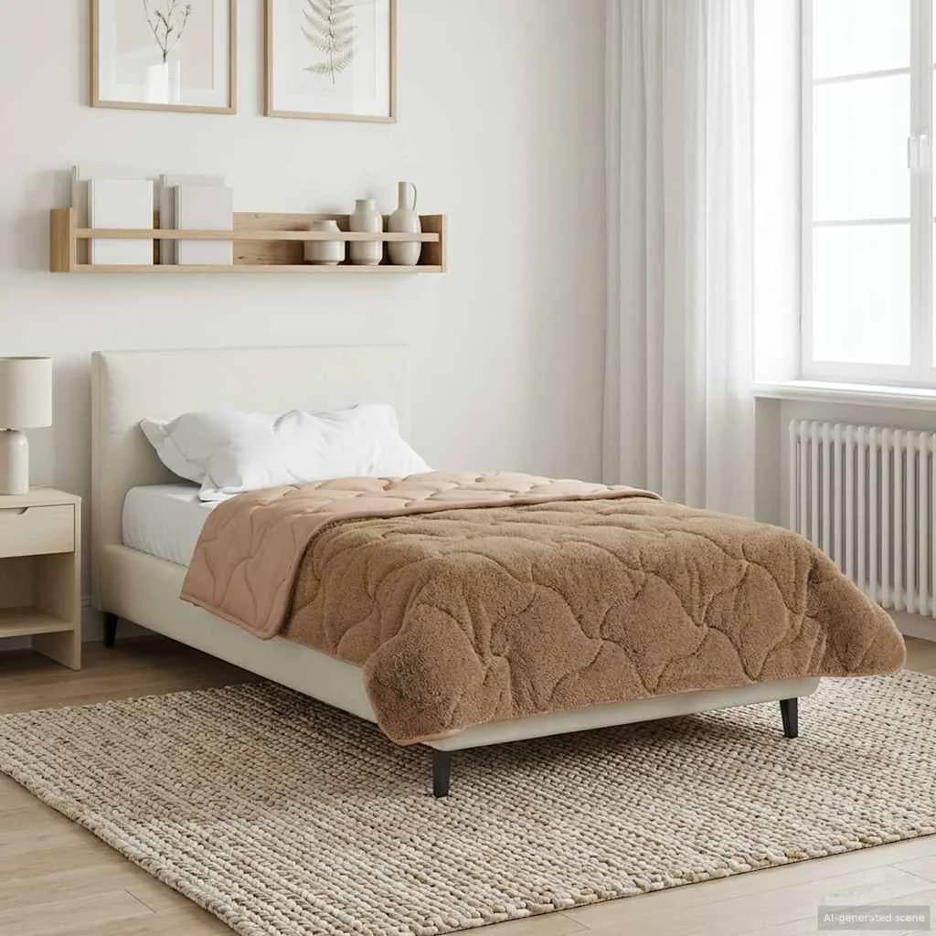 Zimska posteljnina Taupe 155 x 200 cm Mikrofibra in Teddy flis