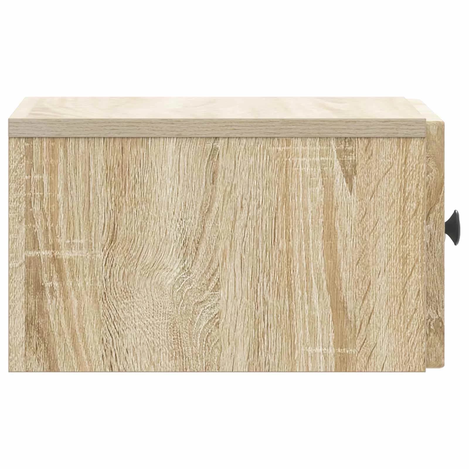 Stenski nočni omarici 2 kos Sonoma hrast 33 x 34,5 x 20 cm - slika 8