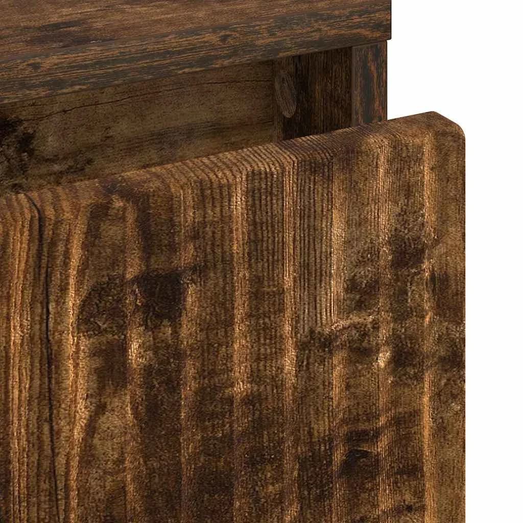 Nočna omarica Dimljeni hrast 63.5 x 36 x 61 cm Inženirski les - slika 11