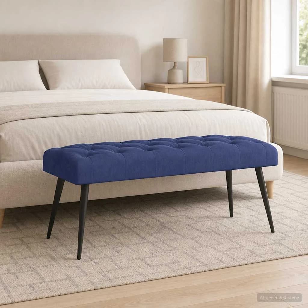 Klop s gumbnim oblazinjenjem Policijska modra 110 x 40 x 46 cm - slika 3
