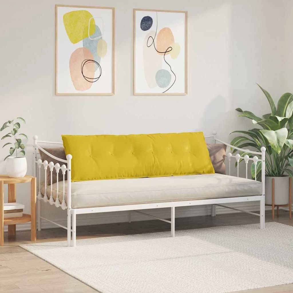 Poglavni vzglavnik Rumena 160 x 50 cm Žametna tkanina - slika 4