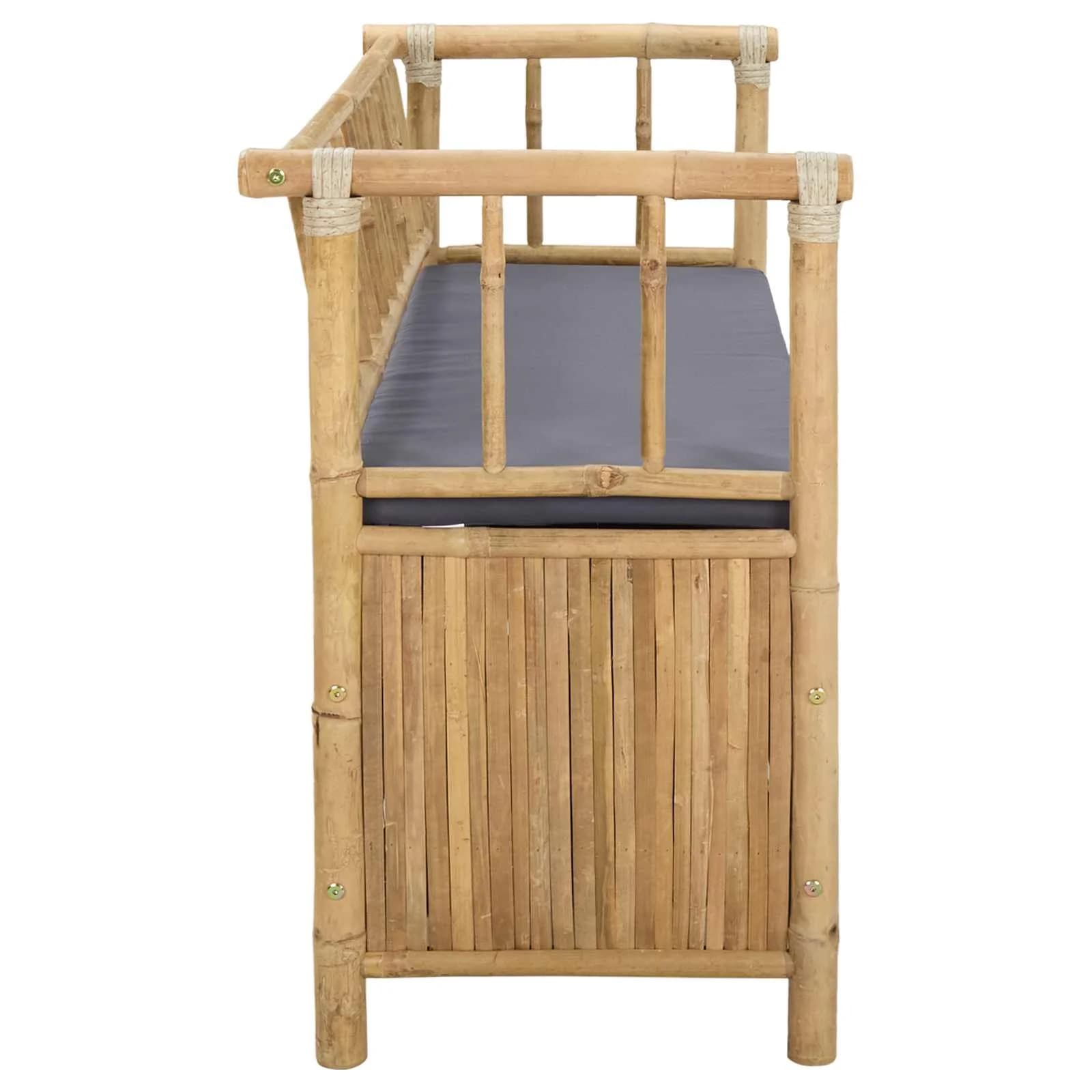 Parkovna Shramba Klop 110 x 47 x 80 cm Bambus Naravna - slika 5