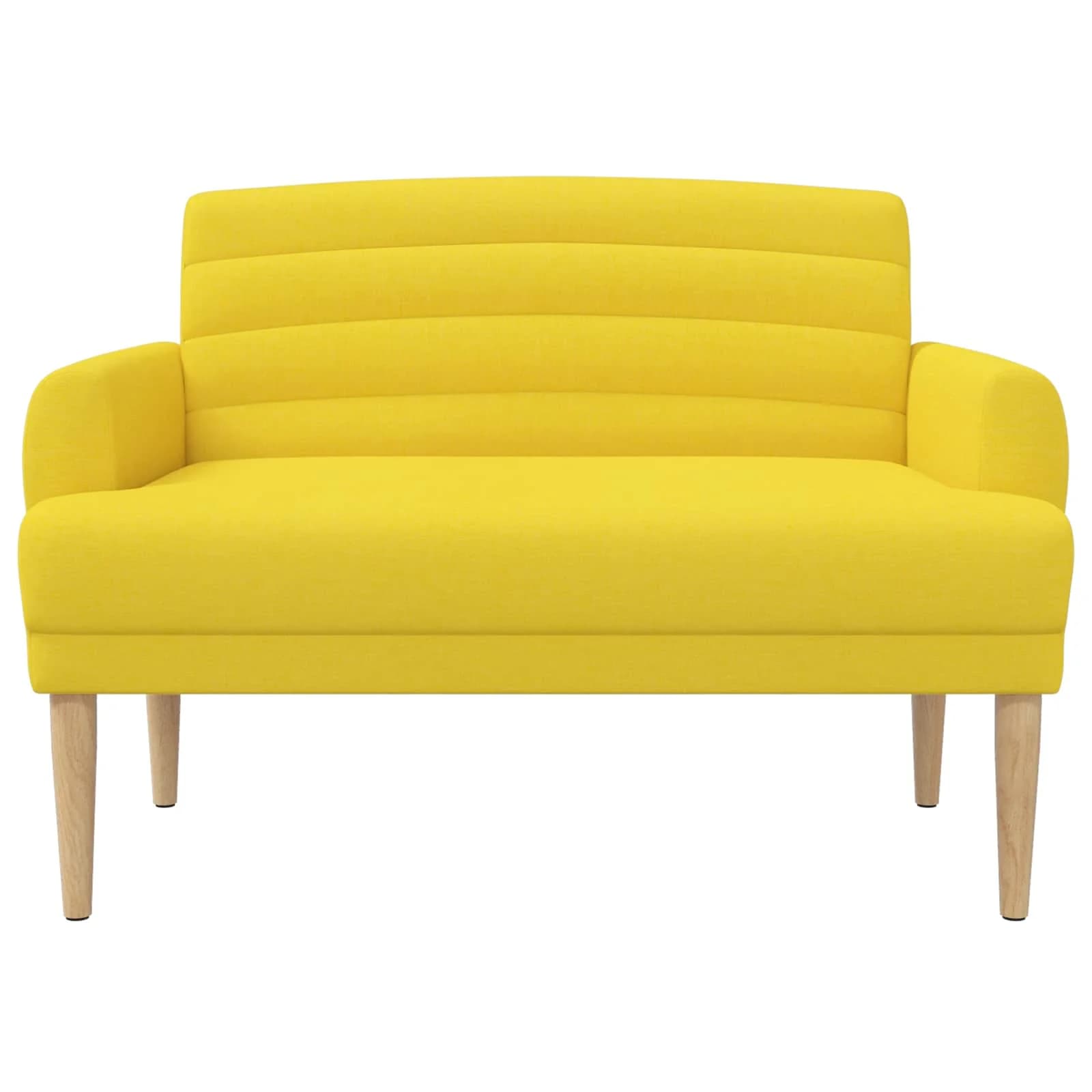 Dvojnica s gumbi Svetlo Rumena 116 x 67 x 80 cm Blago - slika 3