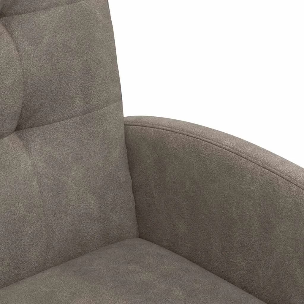 Jedilni stoli s kolesi 2 kos Umetna koža Siva 58 x 67 x 97 cm - slika 7