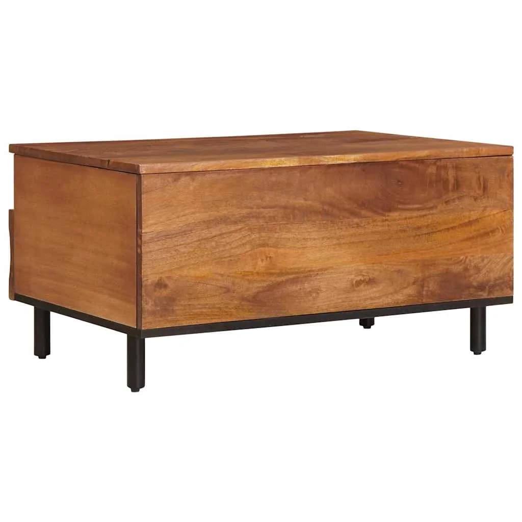 Klubska miza s predalom Rjava 80 x 54 x 40 cm Masiven les manga - slika 5