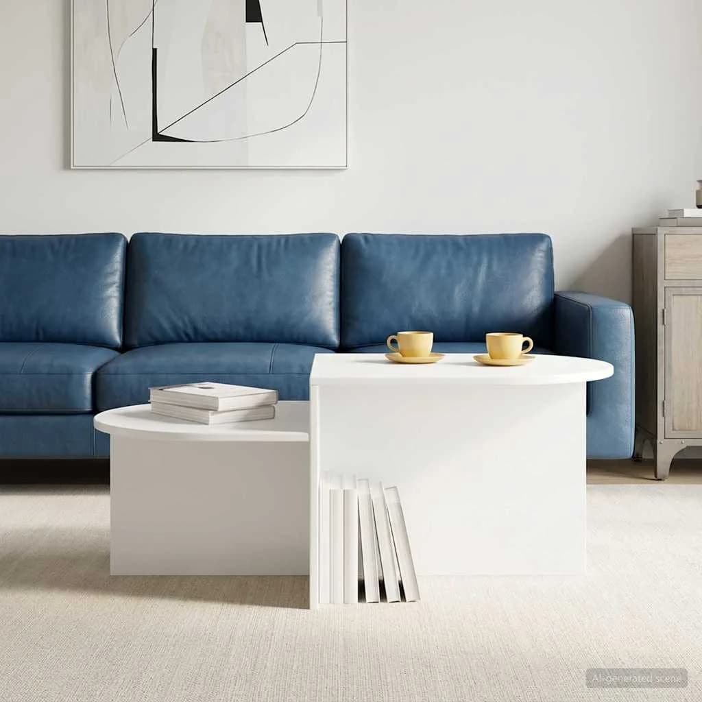 Klubska miza Bela 100 x 50 x 40 cm Inženirski les - slika 4