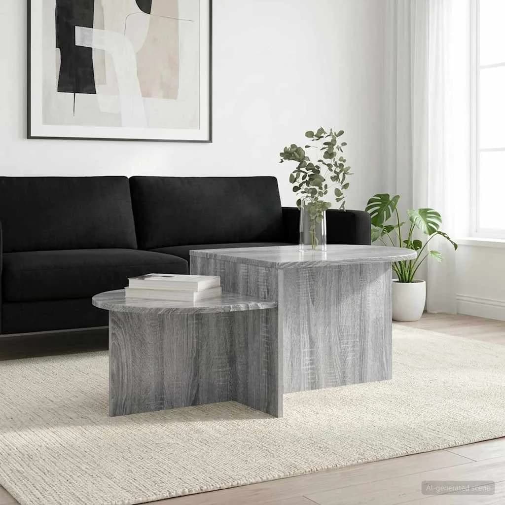 Klubska miza Siva Sonoma 100 x 50 x 40 cm Inženirski les - slika 4