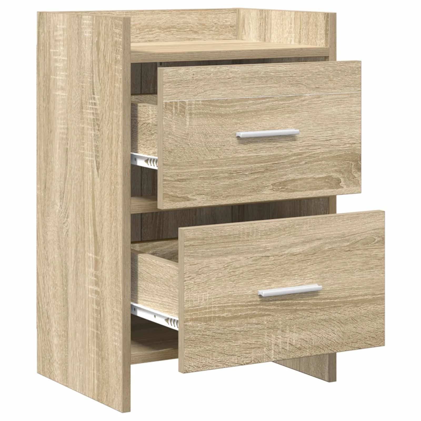 Posteljne mize 2 kos Sonoma hrast 40 x 30 x 60 cm - slika 3