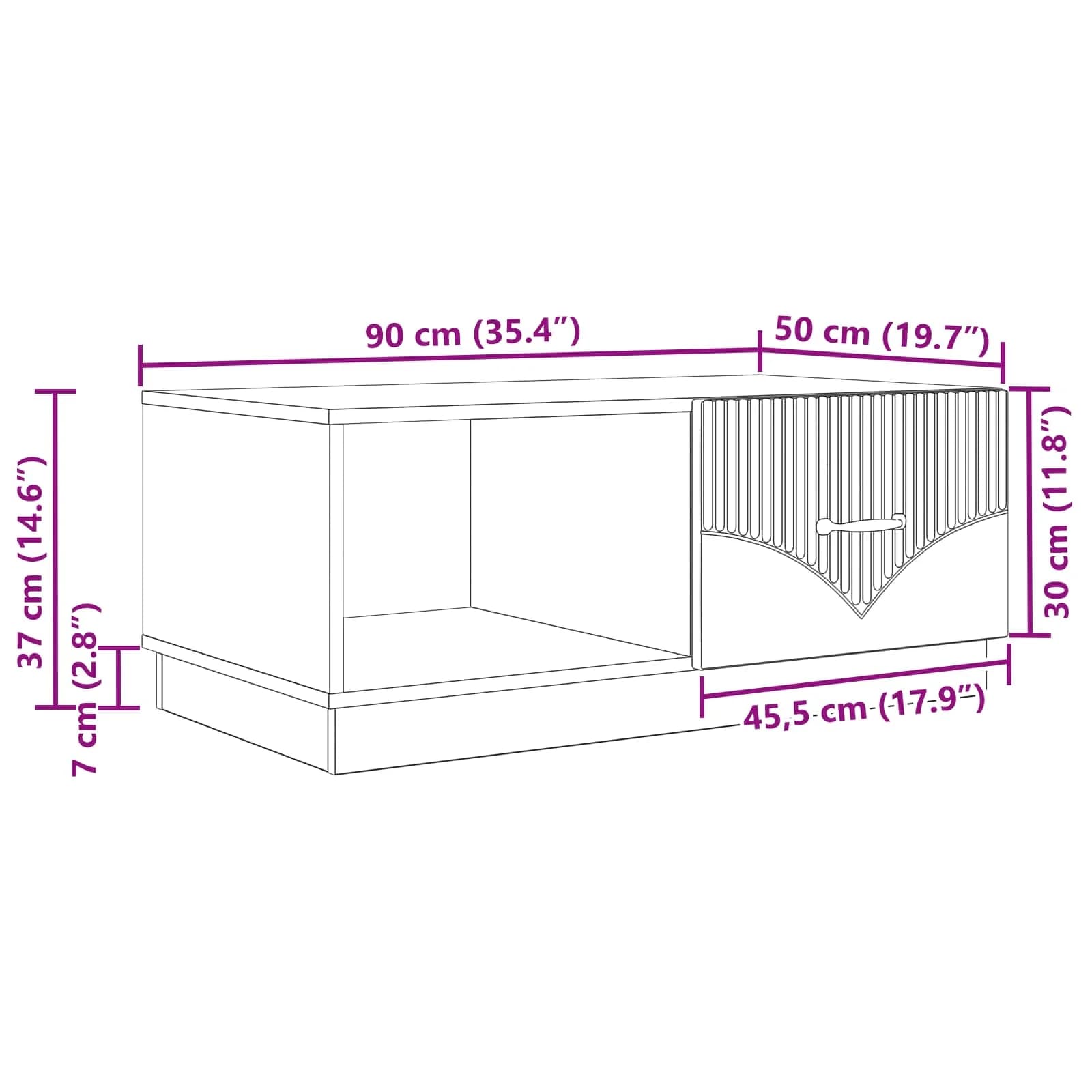 Klubska miza Star les 90 x 50 x 37 cm Inženirski les - slika 11