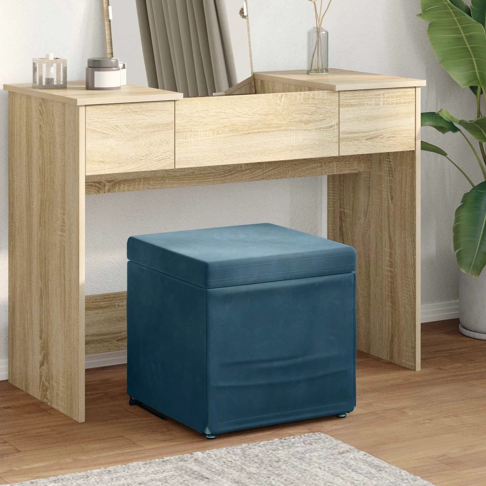 Stolica Modra 41 x 41 x 40 cm Samet in Umetno Leseno