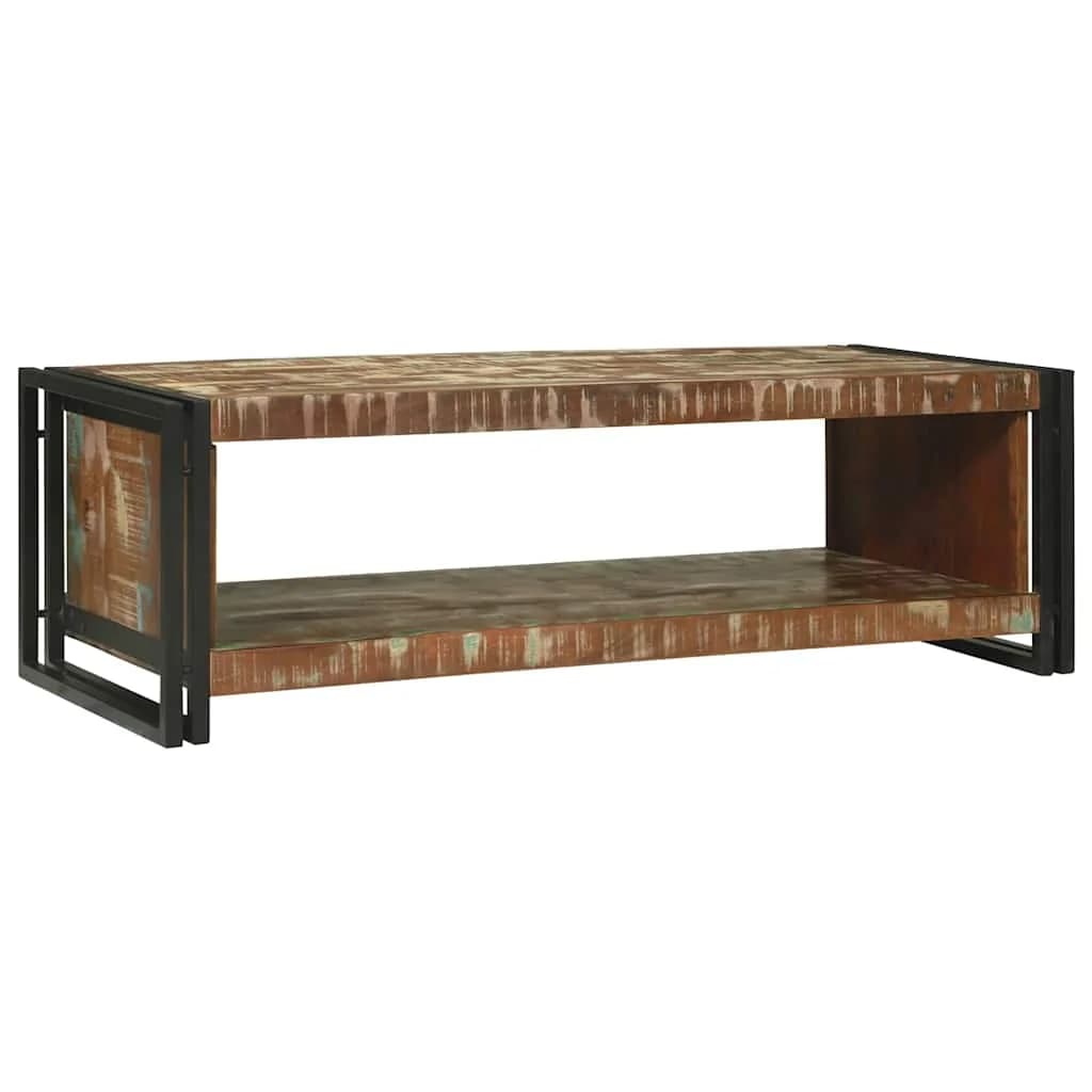 Klubska miza večbarvno 120 x 50 x 38 cm Trdna obnovljena les - slika 5