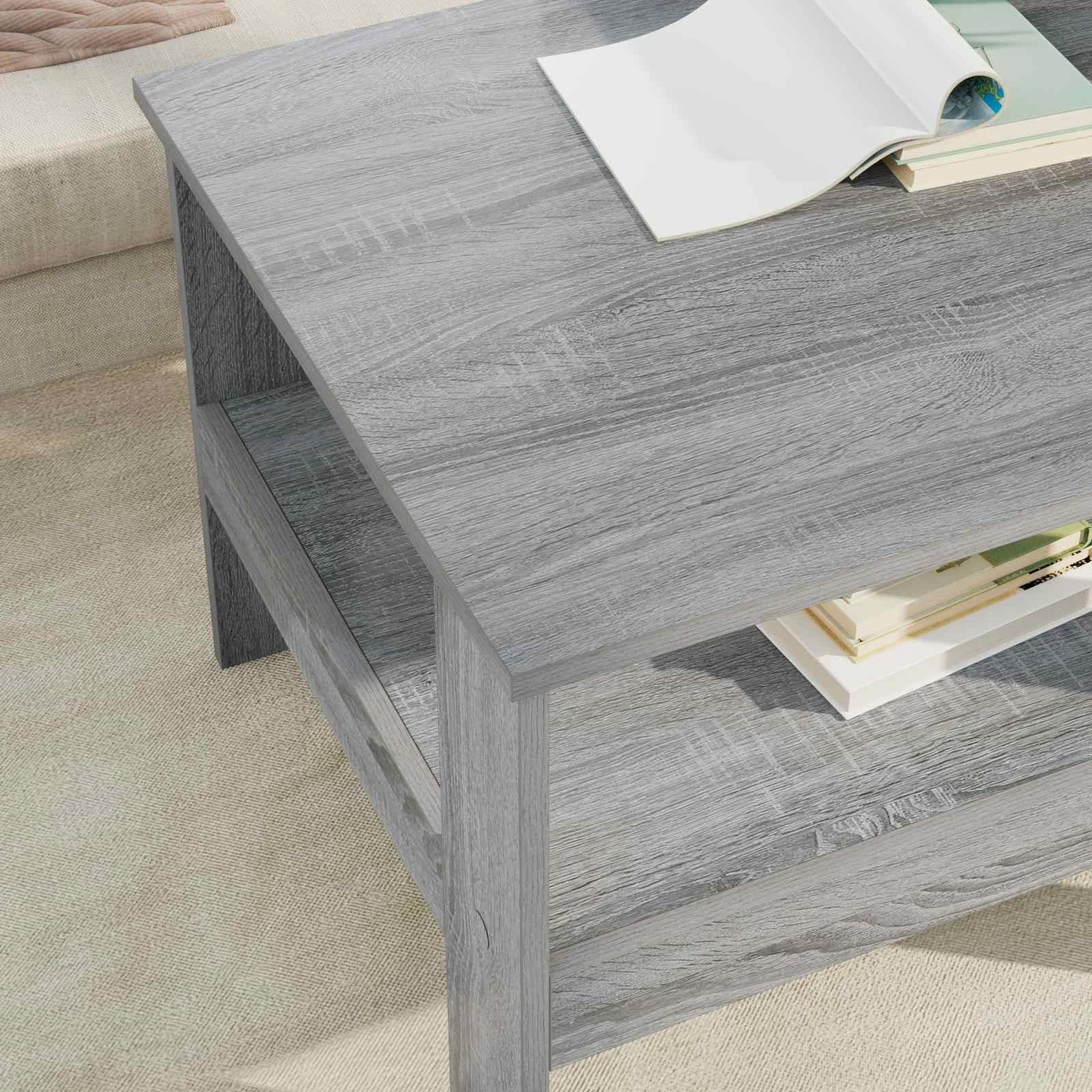 Klubska miza Siva Sonoma 57 x 55 x 45 cm Inženirski les - slika 4