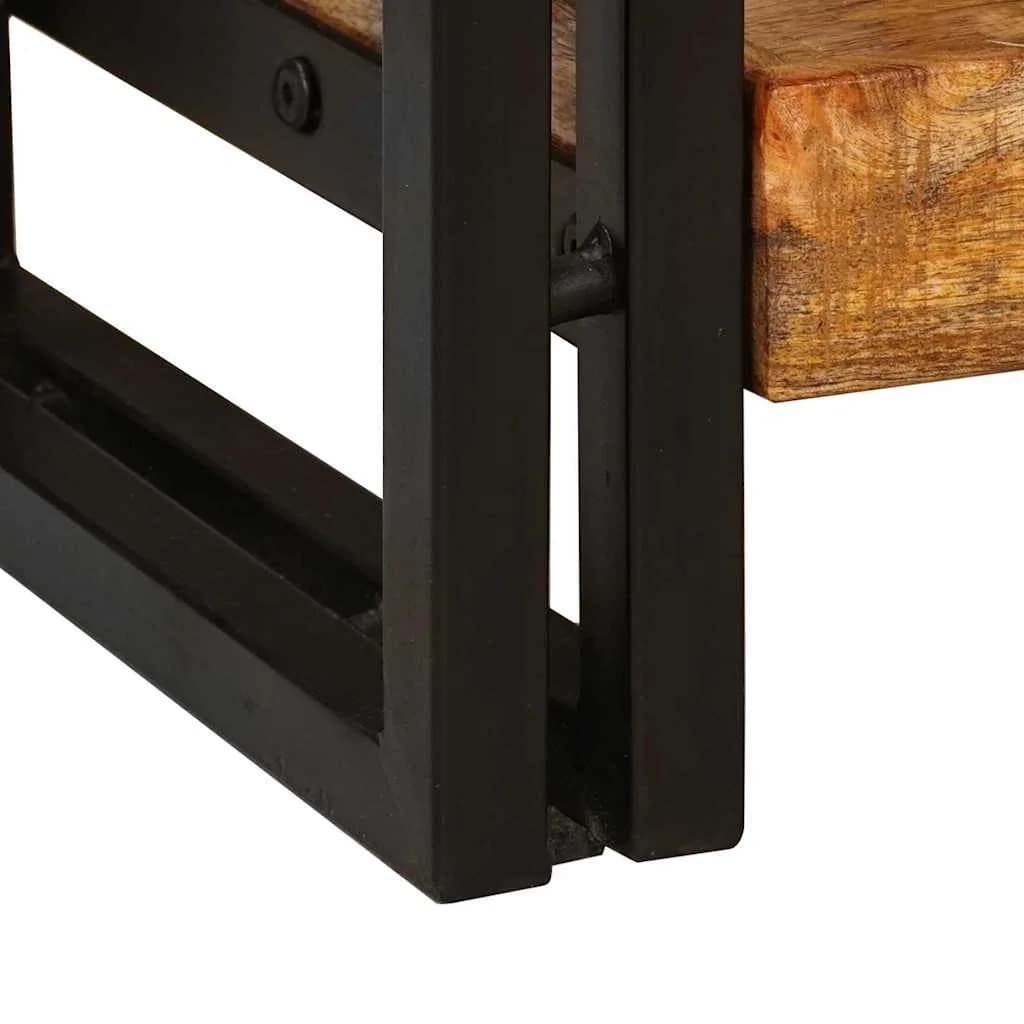 Konzolne mizice 2 kos Rjava 161 x 33 x 75 cm Masiven les manga - slika 10