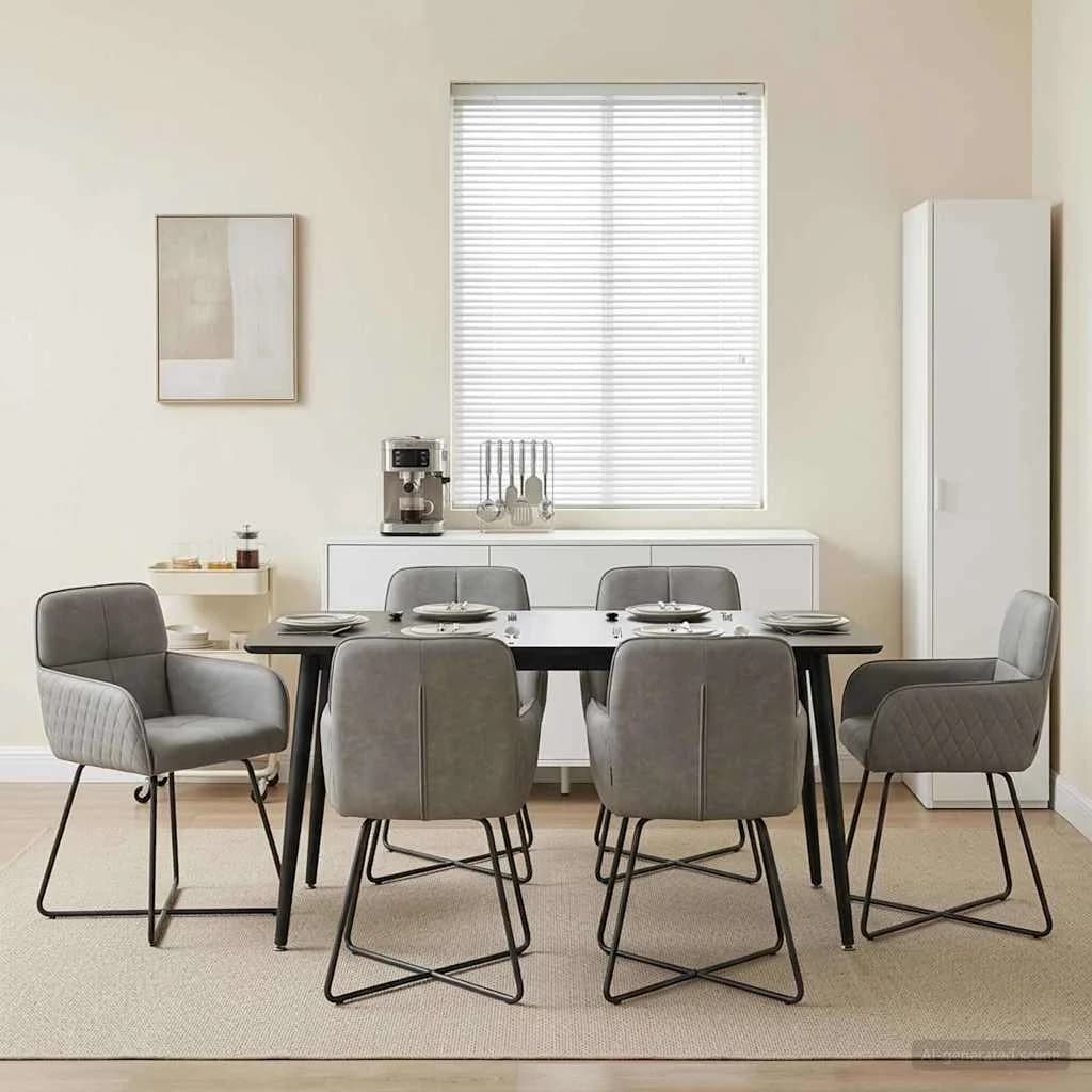 Jedilni stoli 6 kos Žamet Svetlo siva 59 x 56,5 x 86 cm