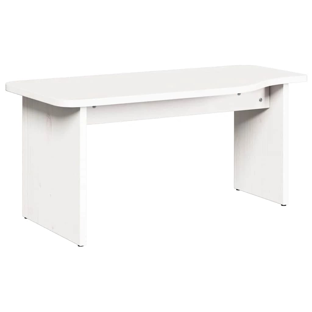 Klubska miza 2 kos Bela 100 x 69 x 35,5 cm Trdna borovina - slika 8