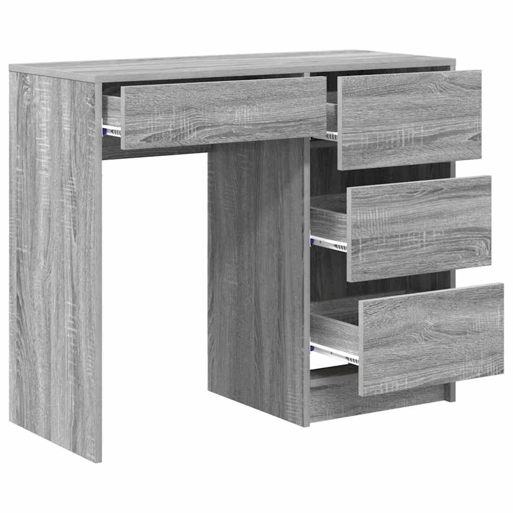 Miza Siva Sonoma Inženirski les 90 x 37.5 x 75 cm - slika 5