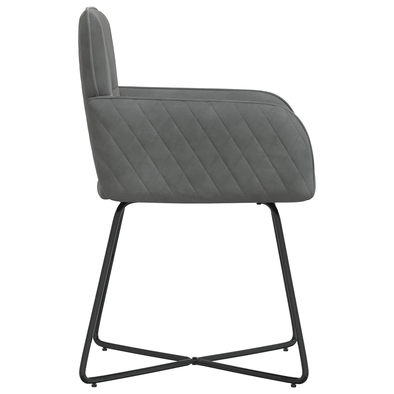 Jedilni stoli 4 kos Žamet Temno siva 59 x 56,5 x 86 cm - slika 4