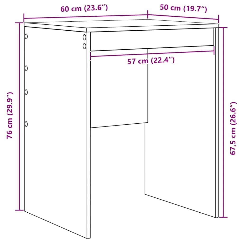 Miza Bela 60 x 50 x 76 cm - slika 10
