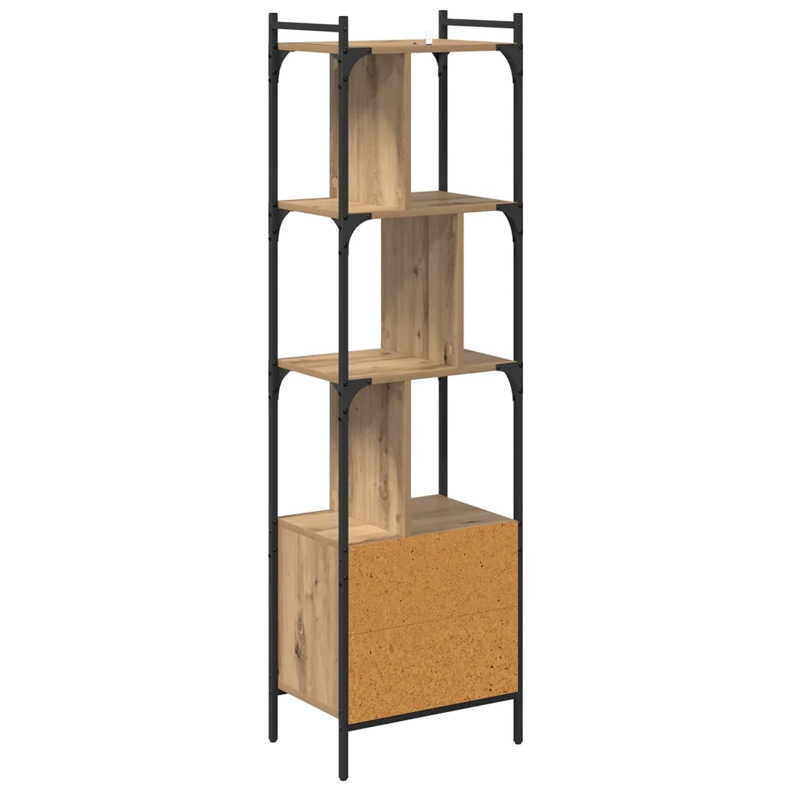 Knjižna omara 6 nivojev 44,5 x 30 x 154,5 cm Inženirski les - slika 8